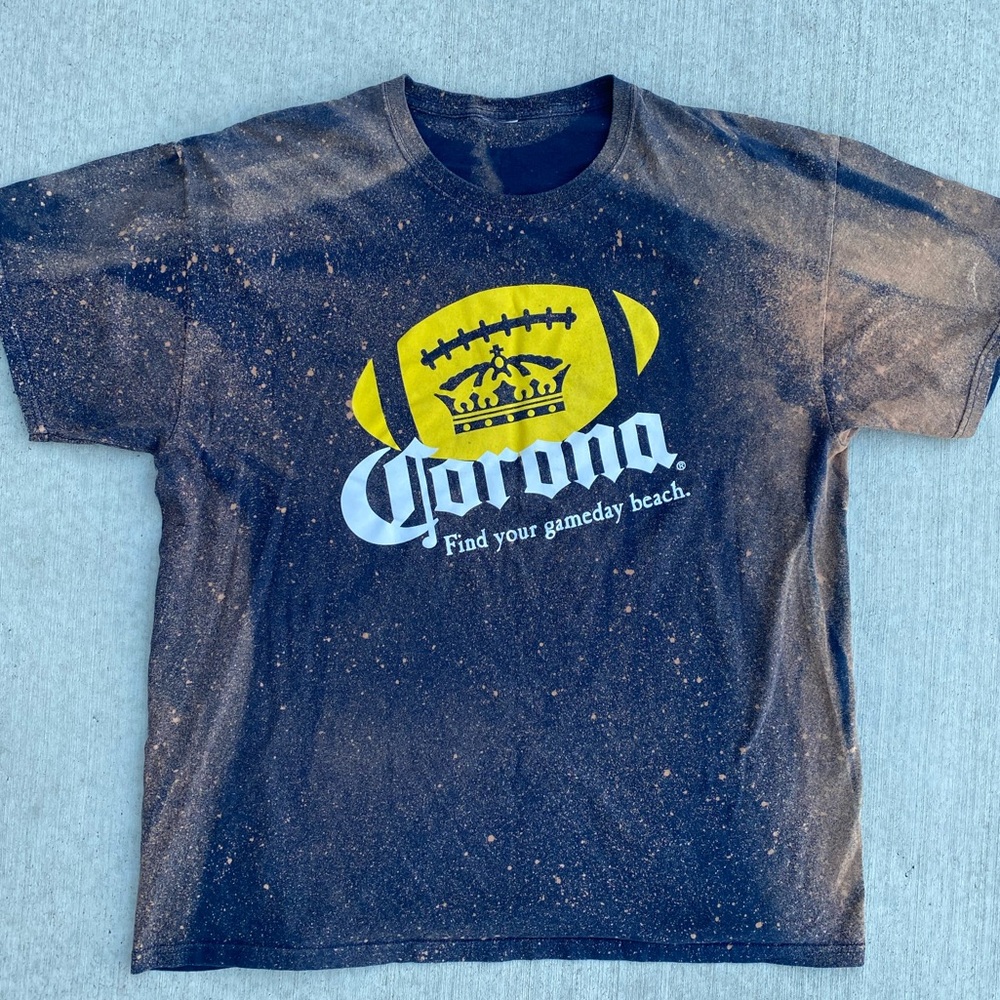 🍺🌴 Corona Game Day Acid Wash Tshirt 🏈